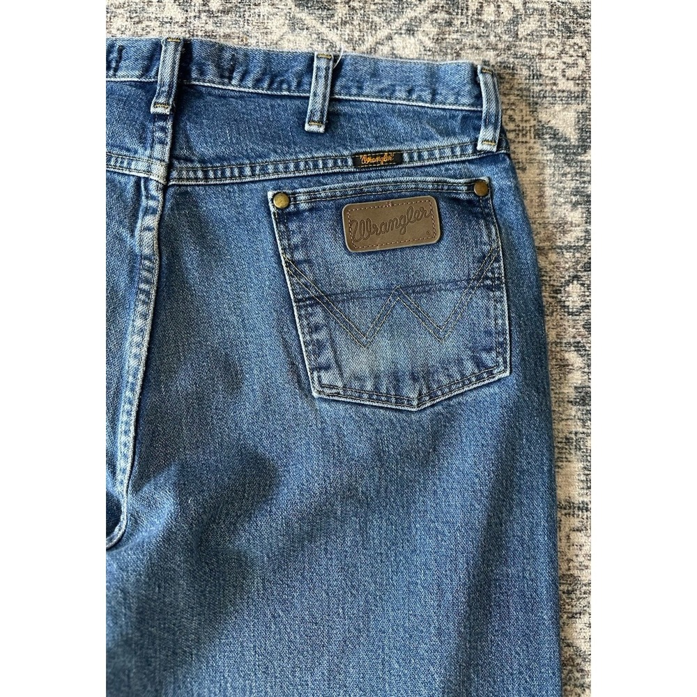 Wrangler Jeans Mens 35x36 Blue George Strait Cowboy Cut 13MGSHD - Picture 7 of 9